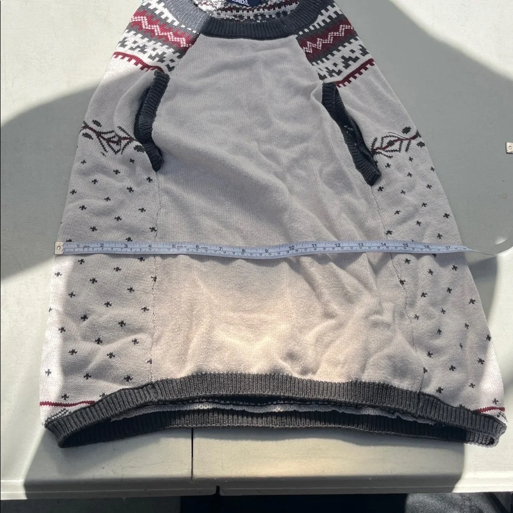 Lands' End Black and Cream Holiday Sweater XL Dog  NWT